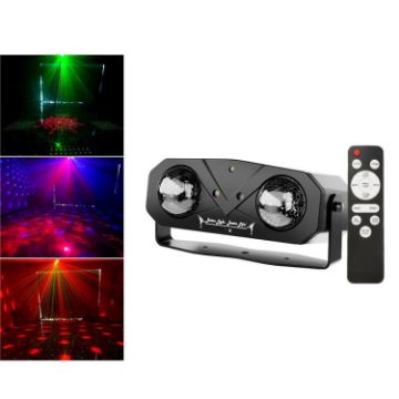 Double Magic Ball Laser Light LED Water Ripple RGB Stage Lamp USB-IN - 1