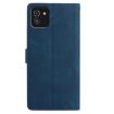 Samsung Galaxy A03 Dark Blue Rose Embossed Leather Phone Case - 3