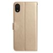 Samsung Galaxy A03 Core Gold Leather Case with Rose Flower Embossing - 3