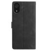 Samsung Galaxy A03 Core Black Leather Case Rose Flower Embossing - 3