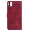 Samsung Galaxy A04 Red Rose Flower Embossed Leather Phone Case - 3