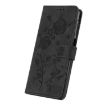 Samsung Galaxy A04S Black Leather Case with Rose Flower Embossing - 5
