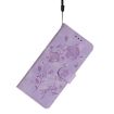 Samsung Galaxy A04S Light Purple Rose Embossed Leather Phone Case - 7