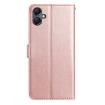 Samsung Galaxy A05 Rose Flower Embossed Leather Case Rose Gold - 3