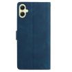 Samsung Galaxy A05 Dark Blue Rose Embossed Leather Phone Case - 3