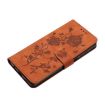 Samsung Galaxy A07 Brown Leather Case with Rose Flower Embossing Pattern - 6