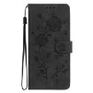 Samsung Galaxy A10/M10 Black Rose Embossed Leather Phone Case - 2