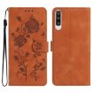 Samsung Galaxy A10/M10 Brown Rose Embossed Leather Phone Case - 1