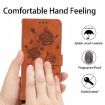 Samsung Galaxy A12 Brown Leather Case with Rose Flower Embossing - 8