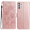 Samsung Galaxy A13 4G Rose Flower Embossed Leather Case Rose Gold - 1