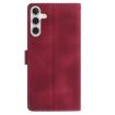 Samsung Galaxy A15 Red Rose Flower Embossed Leather Phone Case - 3