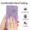 Samsung Galaxy A15 Light Purple Rose Embossed Leather Phone Case - 8