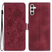 Samsung Galaxy A16 Red Rose Embossed Leather Phone Case - 1