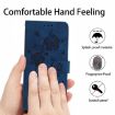 Samsung Galaxy A17 Dark Blue Rose Embossed Leather Phone Case - 8