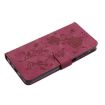 Samsung Galaxy A21S Red Rose Flower Embossed Leather Phone Case - 6
