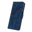 Samsung Galaxy A22 Dark Blue Rose Embossed Leather Phone Case - 5