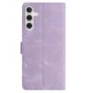 Samsung Galaxy A24 Light Purple Rose Embossed Leather Phone Case - 3