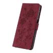 Samsung Galaxy A32 Red Rose Flower Embossed Leather Phone Case - 5