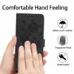 Samsung Galaxy A32 5G Black Leather Case with Rose Flower Embossing - 8
