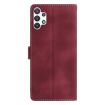 Samsung Galaxy A32 5G Red Rose Flower Embossed Leather Phone Case - 3