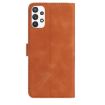 Samsung Galaxy A33 Brown Leather Case with Rose Flower Embossing - 3