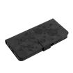 Samsung Galaxy A34 Black Leather Case with Rose Flower Embossing Pattern - 6