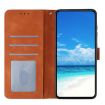 Samsung Galaxy A34 Brown Leather Case with Rose Flower Embossing - 4