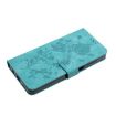Samsung Galaxy A40 Green Leather Case with Rose Flower Embossing - 6
