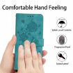 Samsung Galaxy A40 Green Leather Case with Rose Flower Embossing - 8