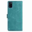 Samsung Galaxy A41 Green Leather Case with Rose Flower Embossing - 3