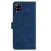 Samsung Galaxy A42 Dark Blue Rose Embossed Leather Phone Case - 3