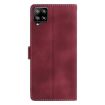 Samsung Galaxy A42 5G Red Rose Embossed Leather Phone Case - 3