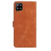 Samsung Galaxy A42 5G Brown Leather Case with Rose Flower Embossing - 3