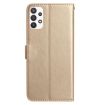 Samsung Galaxy A52 Gold Rose Flower Embossed Leather Phone Case - 3