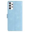 Samsung Galaxy A53 Sky Blue Rose Embossed Leather Phone Case - 3