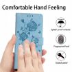Samsung Galaxy A54 Sky Blue Rose Embossed Leather Phone Case - 8