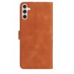 Samsung Galaxy A56 Brown Leather Case with Rose Flower Embossing - 3
