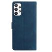 Samsung Galaxy A72 Dark Blue Rose Embossed Leather Phone Case - 3