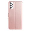 Samsung Galaxy A73 Rose Flower Embossed Leather Case - Rose Gold - 3