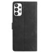 Samsung Galaxy A73 Black Leather Case with Rose Flower Embossing Pattern - 3