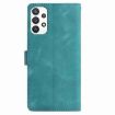 Samsung Galaxy A73 Green Leather Case with Rose Flower Embossing - 3