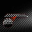Tesla Model 3/Y/S/X Carbon Fiber Trunk Logo Sticker, Red, L/R Drive - 5