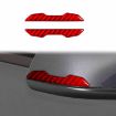 Tesla Model 3/Y/S/X Carbon Fiber Rearview Mirror Stickers, Red, 2pcs Set - 1