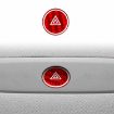 Tesla Model 3 2023 Carbon Fiber Emergency Light Button Sticker Red - 1