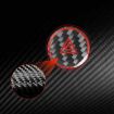 Tesla Model 3 2023 Carbon Fiber Emergency Light Button Sticker Red - 3