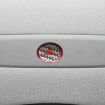 Tesla Model 3 2023 Carbon Fiber Emergency Light Button Sticker Silver - 4