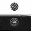 Tesla Model 3/Y 2023+ Carbon Fiber Trunk Button Sticker (Black) - 1