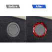 Tesla Model 3 2023 Carbon Fiber Trunk Button Frame Sticker Red - 5