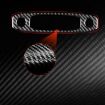 Tesla Model 3 2023 Carbon Fiber Front Reading Light Panel Sticker Black - 4