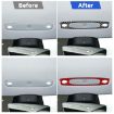 Tesla Model 3 2023 Carbon Fiber Front Reading Light Panel Sticker Black - 5